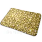 Золотистый Блестящий коврик, коврик, подушка, мягкий нескользящий коврик с блестками, современный медный белый геометрический розовый золотой камень из фольги