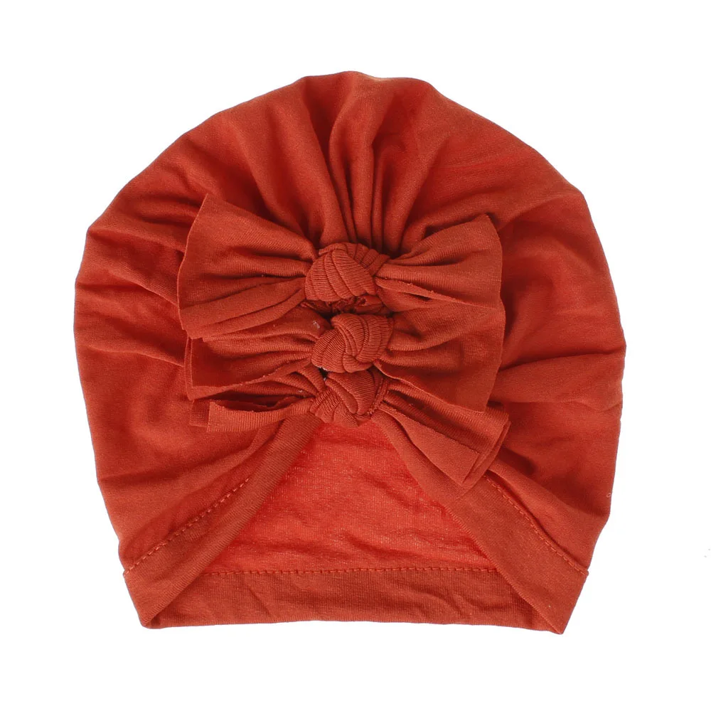 Новая повязка на голову для девочек, однотонная Милая Мягкая повязка с бантом для новорожденных, Детская повязка на голову, головной убор, тюрбан, подарок, аксессуары для волос - Цвет: 8