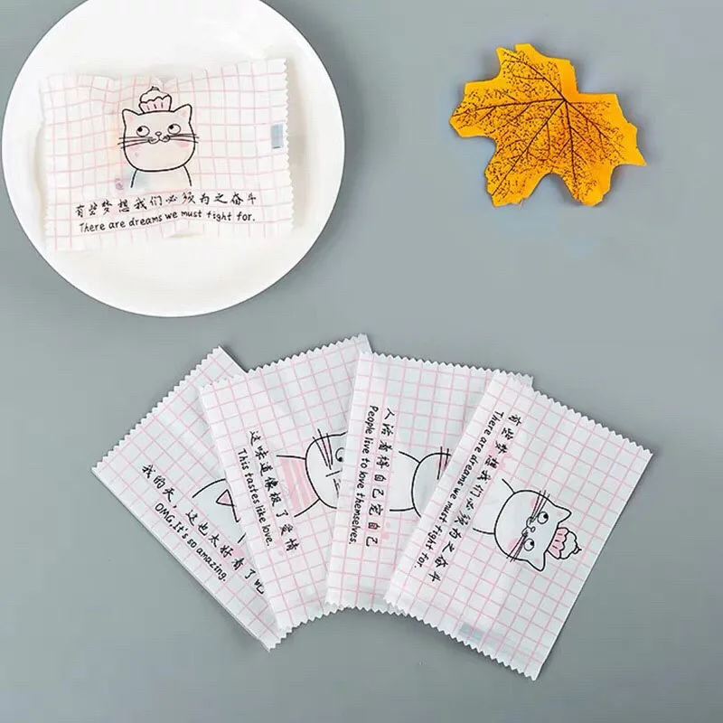 100 шт./лот розовая сетка мультяшная Милая кошка торт дизайн снежинка Хрустящие