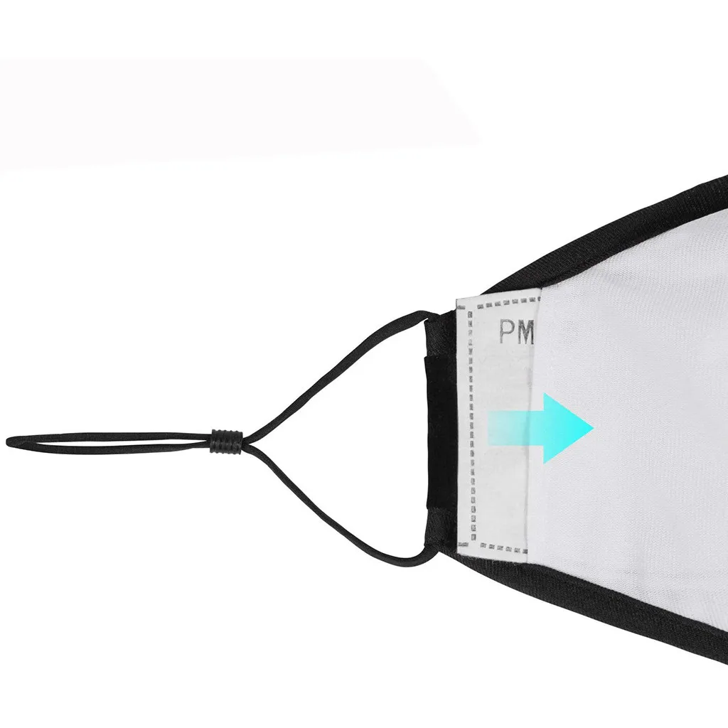 Маска PM2.5 с углеродным фильтром черная хлопковая маска для мужчин и женщин аниме