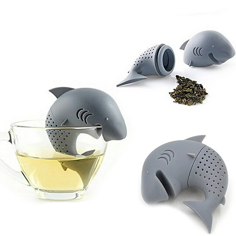 

Shark Tea Infuser Silicone Strainers Tea Strainer Filter Empty Bag Leaf Diffuser