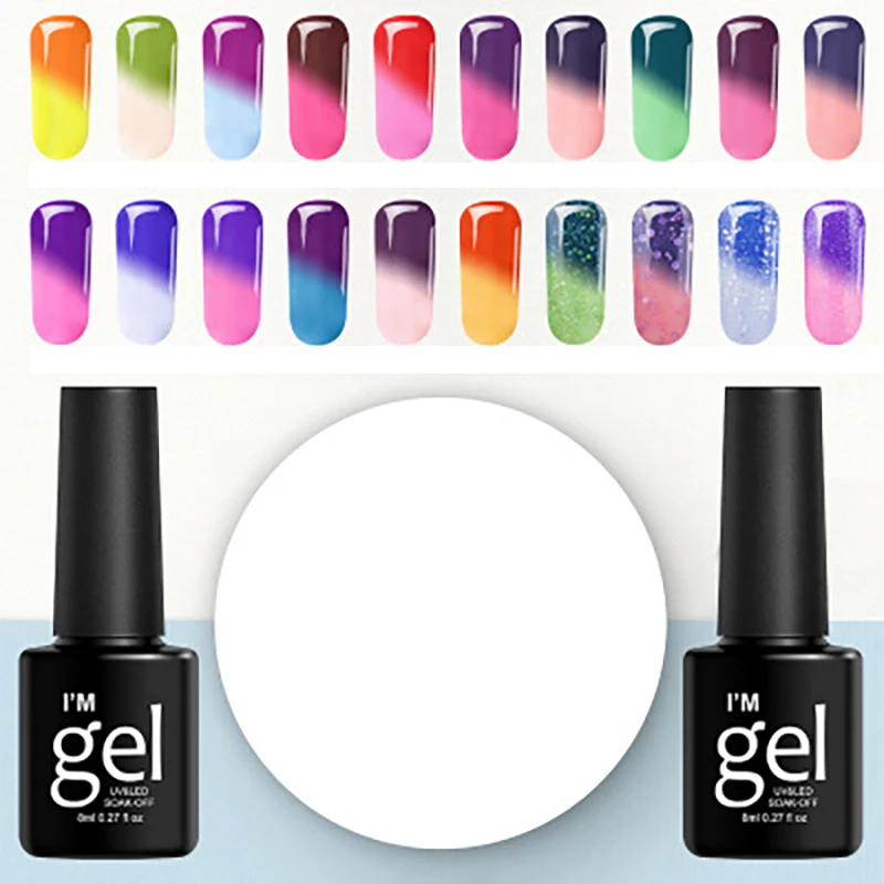 8 мл/бутылка температурный меняющий цвет Лак для ногтей УФ Гель лак