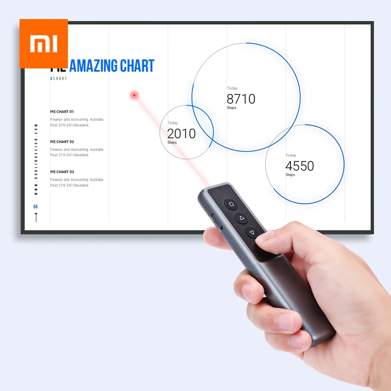 Беспроводная мышь Xiaomi 2 4G презентатор лазерная флип ручка для презентаций с USB