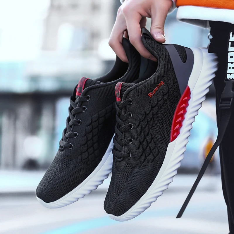 

Sapatos Casual Casual Shoes For Men Sneakers 2020 Sapatilhas Masculino Woven Breathable Mesh Slip On Fashion Sneaker Work