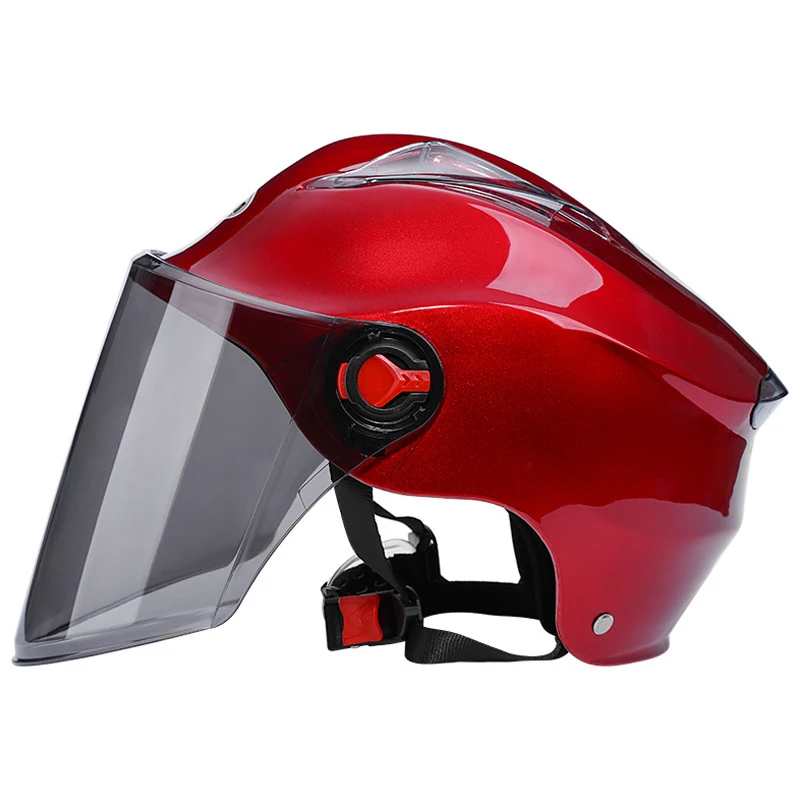 

Motorcycle Helmets With Bib Cycling Electric Bicycle Helmet Motocross Half Helmet Lens Visors Unisex Scooter Motorbike Helmet