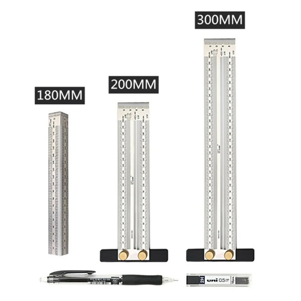 

Gauge Woodworking ruler Ruler Silver Ultra Precision Woodworking Tool+Pen