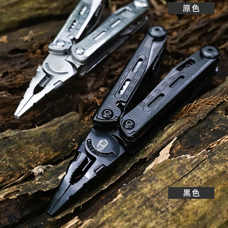 HX-cuchillo plegable multiherramienta de supervivencia para acampada al aire libre, alicates, tijeras, destornillador, cortador de sierra, engranaje EDC
