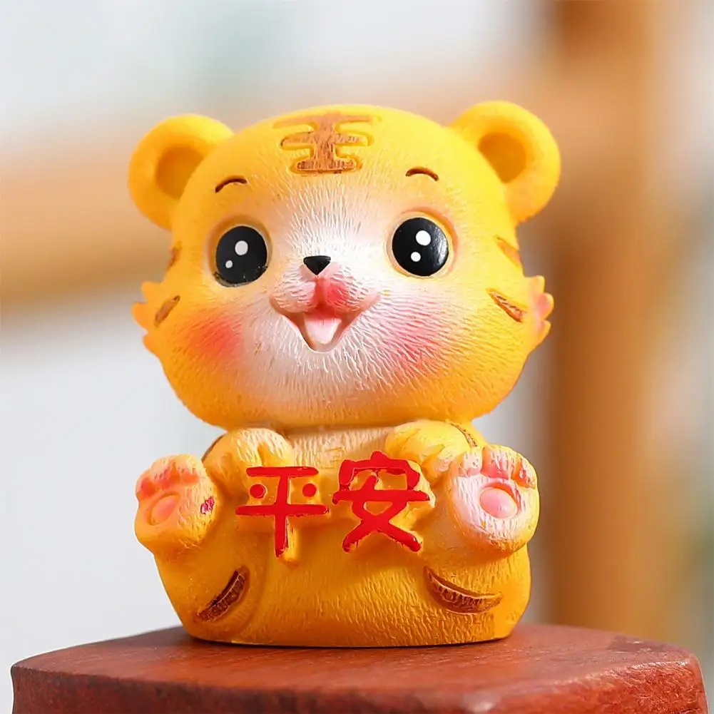 

Тигр миниатюрный прекрасное качество изготовления очаровательный Тигр микро Ландшафтный Декор приборной панели автомобиля полезный