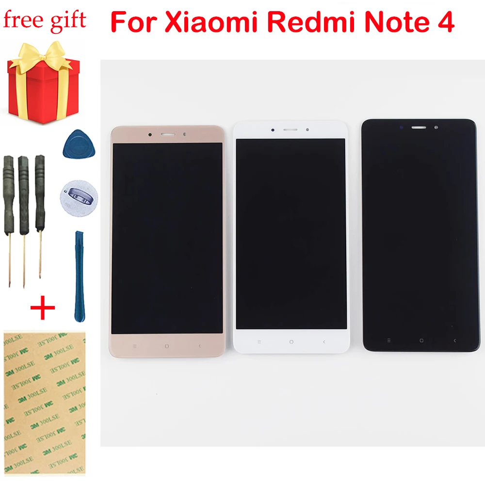 Для Xiaomi Redmi Note 4 ЖК дисплей сенсорный экран дигитайзер сенсор стекло в сборе для