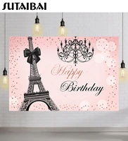 pink backdrop girl birthday pairs backdrop for photography eiffel tower birthday party cake table decor background photo studio