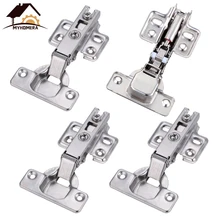 4PCS Myhomera C Serie Hinge Stainless Steel Hydraulic Cabinet Hinges Damper Buffer Soft Close Kitchen Cupboard Furniture Door
