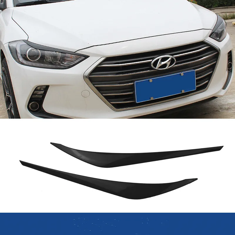 

Car Styling for Hyundai Elantra 2016 2017 2018 Sedan Headlight Eyebrow Eyelids ABS Chrome Trim Stickers Cover Accessories