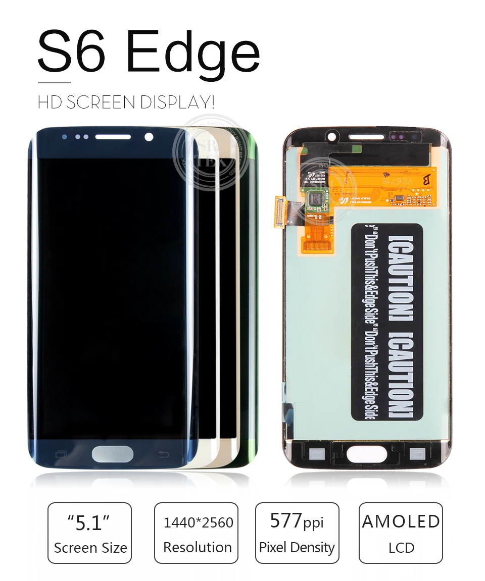 Гарантия 5,1 ''Супер AMOLED экран для SAMSUNG Galaxy S6 Edge ЖК-дисплей S6EDGE G925 G925F сенсорный экран дигитайзер Замена