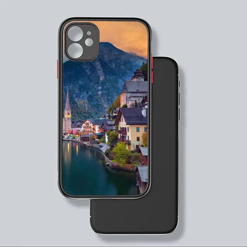 

mountain house Phone Case For iphone 12 11 8 7 plus mini x xs xr pro max matte transparent cover