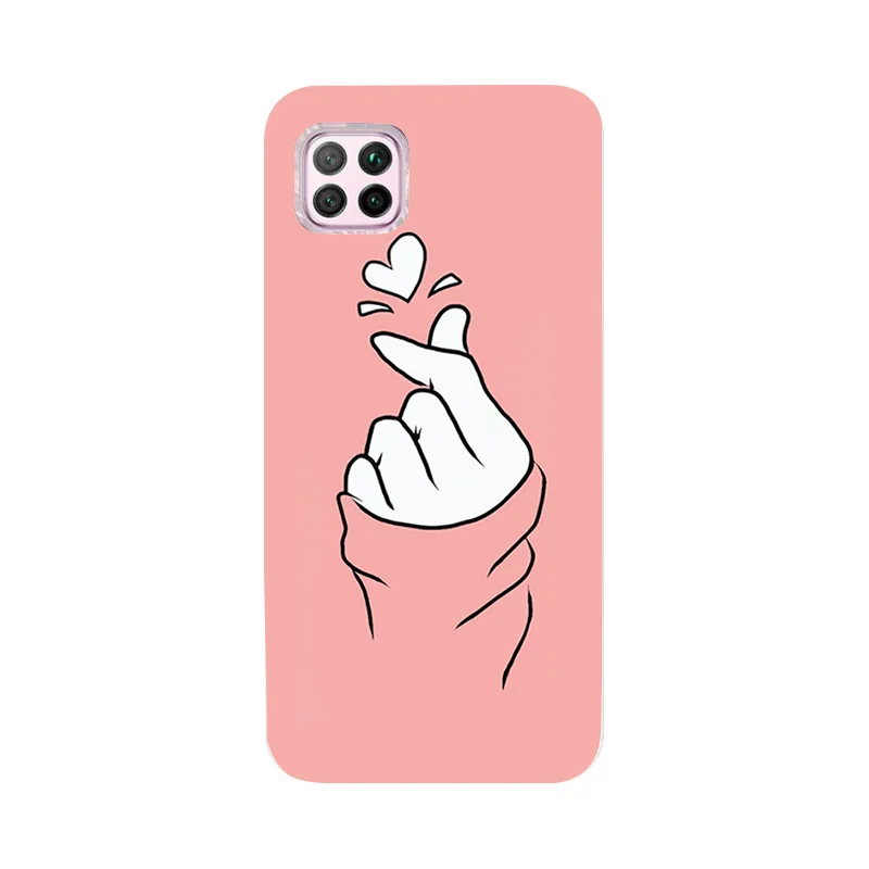 Модный чехол для телефона с рисунком Huawei Mate 20 P30 Lite Pro P40 E Y6 2019 Y6P парный сердцем
