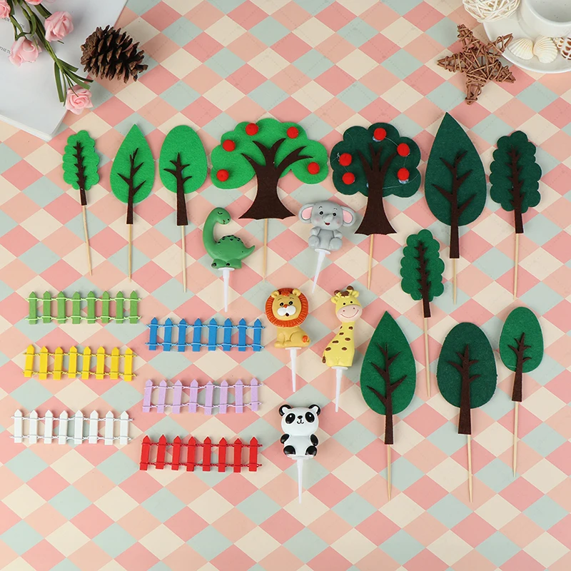 Rabbit Pig Lion Decoration Frog Elephant for Children's Day Party Cake Topper Wedding Happy Birthday Supplies Baking Cute Gifts | Дом и