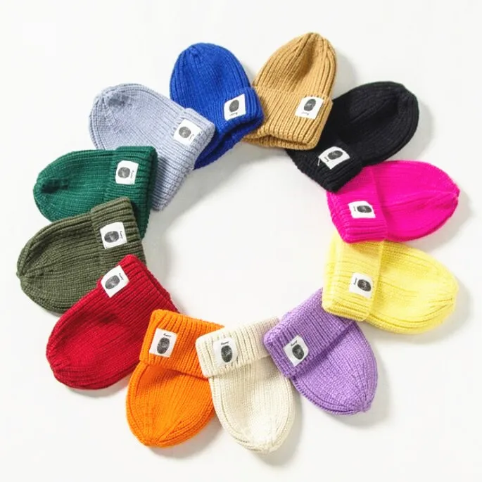 New winter women adult casual cotton knitting beanies cap Girl Lady fingerprint patch Skullies Warm Hat Gorros | Аксессуары для