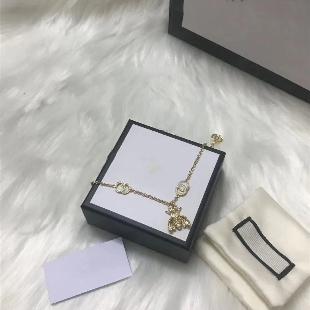 

Изысканный женский браслет из серебра 925 пробы с насекомыми, пчелами и цирконами, оригинальная Буква G, брендовая бижутерия, логотип, Рождест...