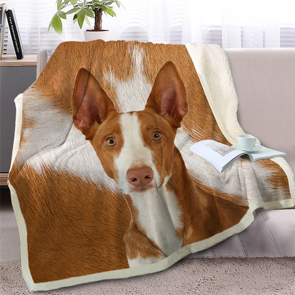 Blesslive Basenji шерпа одеяло на кровати коричневая собака животное плед для взрослые покрывала 3D печать манты 150x200 см