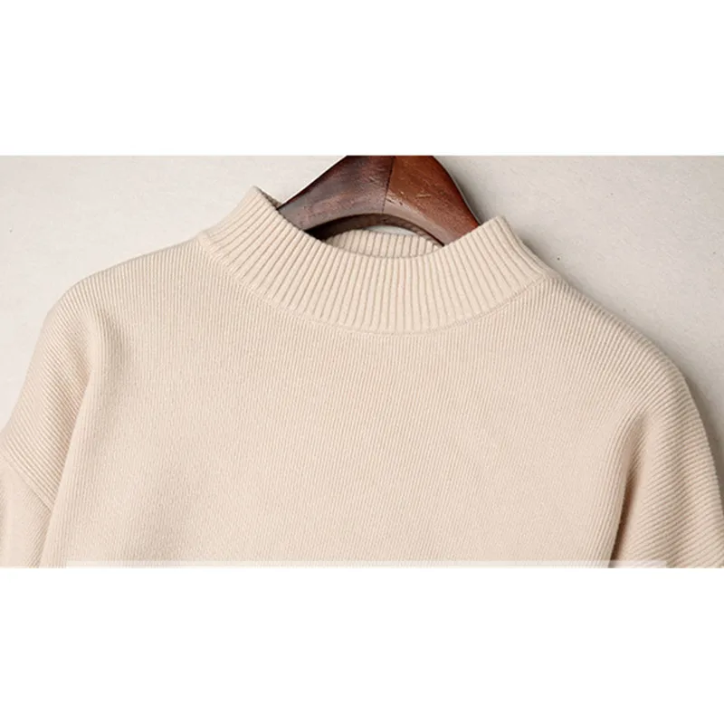 

Dress Vintage Knitted Long Sleeve Dress Women 2020 Spring Autumn New Ruffle Korean Dress Elegant Dresses Female Vestidos