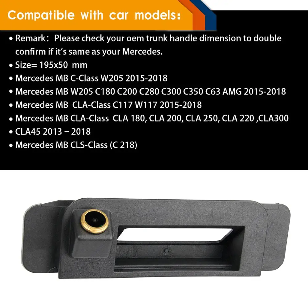 Камера заднего вида HD 1280x720P для Mercedes-Benz C -Class W205 C180 C200 C280 C300 C350 C63 CLA C117 | Автомобили и