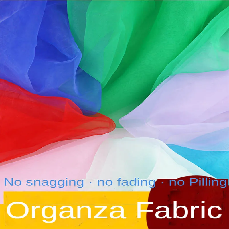 Органзовая ткань по метру для пошива черно-белых свадебных платьев, материал из газа, прозрачное тюль, тонкая, дышащая, мягкая, однотонная