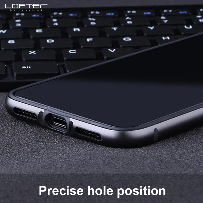 Lofter алюминиевый бампер для iPhone X металлическая рамка Полная защита чехол сплошной цвет чехол для телефона TPU силиконовый чехол Capinha Coque