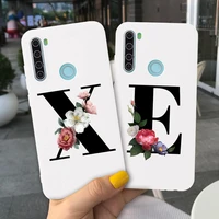 26 twenty six english letters initial letter of name phone case for redmi note 8 8t 8pro 9 s 9pro personalized back cover