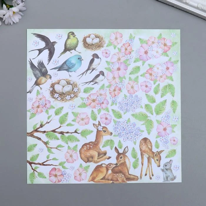 Набор бумаги для скрапбукинга &quotSmile of Spring" 10 листов 20х20 см 5490220 | Дом и сад