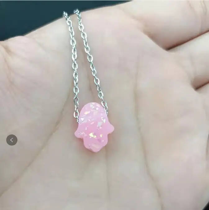 Новинка 2021 модное ожерелье рука Хамса для женщин цепочки из нержавеющей стали