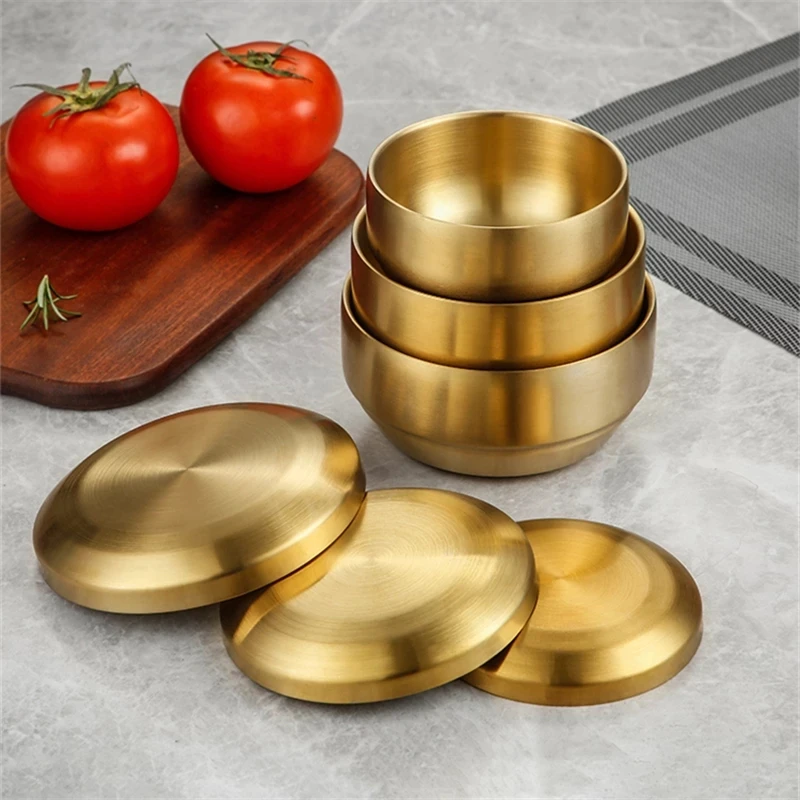 

Anti-scalding Anti-fall Shatterproof Non-slip Korean 304 stainless steel soup bowl household anti-fall large-capacity rice bowls