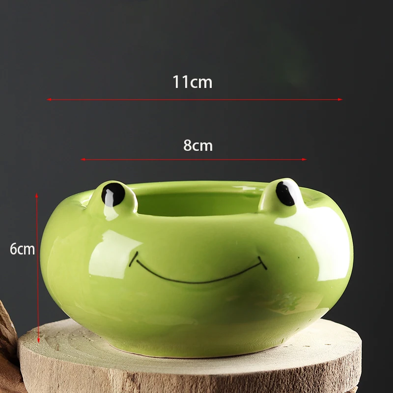 

Animal Bonsai Pot Cartoon Succulent Flowerpot Cute Pig Bear Cat Animal Plant Poted Fleshy Ceramic Vase Garden Home Decoration