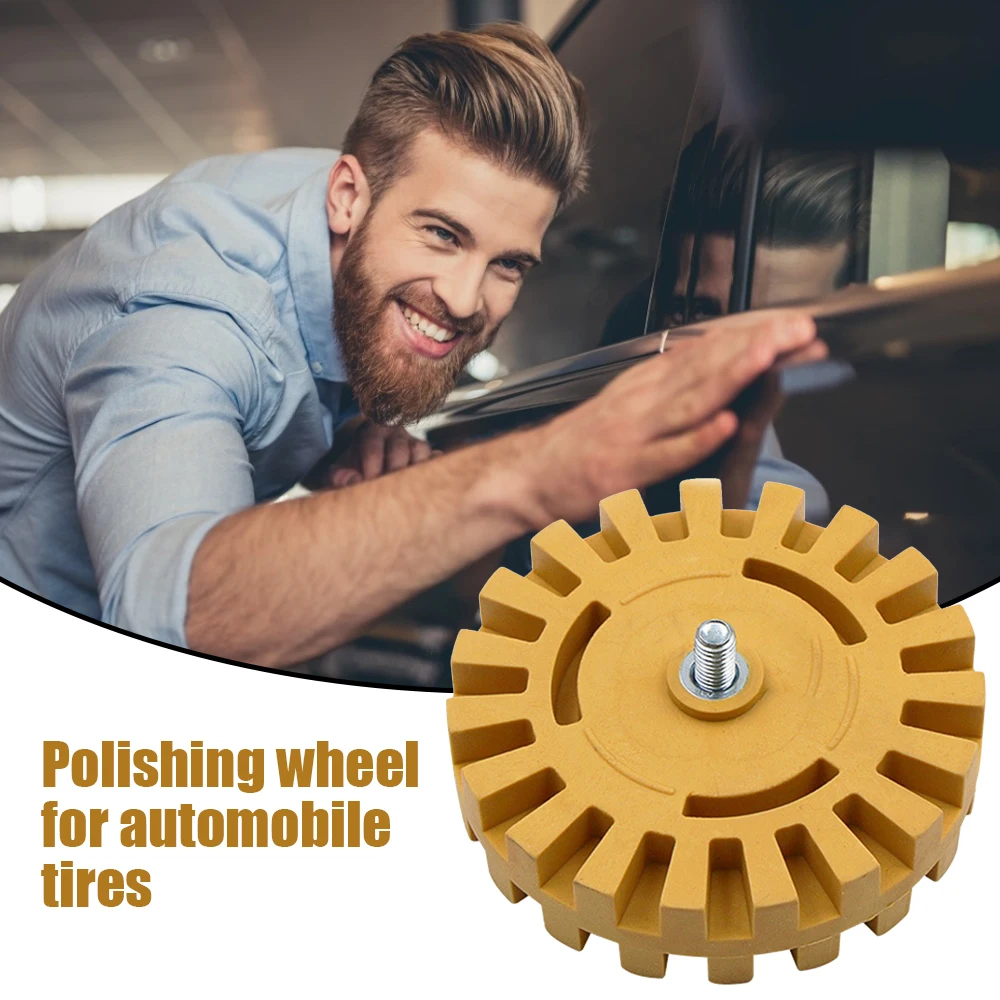 

4 Inch Rubber Eraser Wheel Stripe Removal Decal Remover Wheel Fluted Taffy Caramel Drill Heavy Duty Fluted Glue Remover Wheel