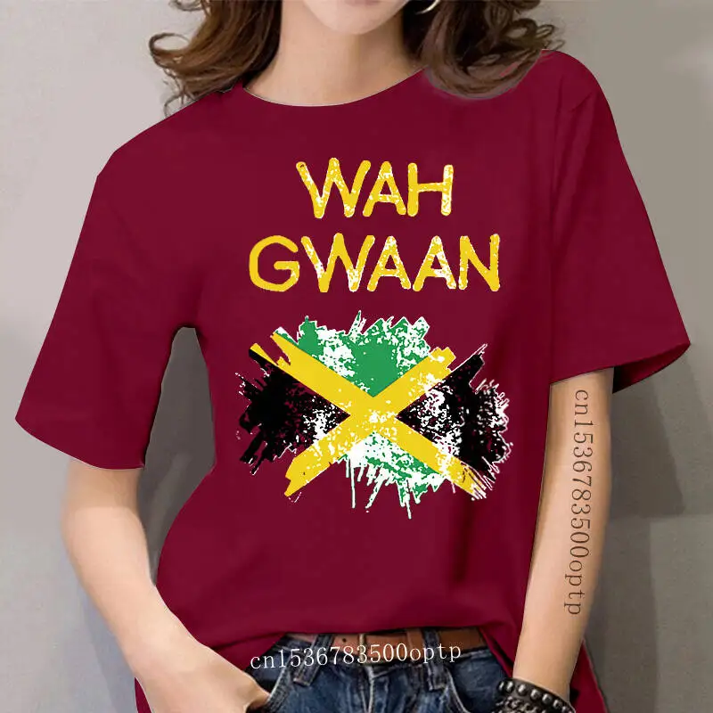 

women Funny T Shirt Fashion tshirt Wah Gwaan Jamaica Women t-shirt