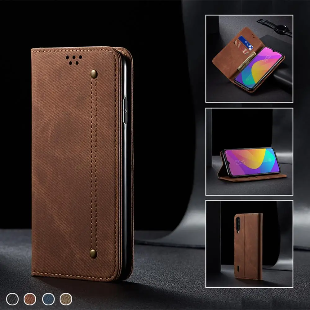 Кожаный флип чехол для телефона Xiaomi Redmi Note8T 8 8A 7 7A джинсовый Магнитный кошелек 9 9T