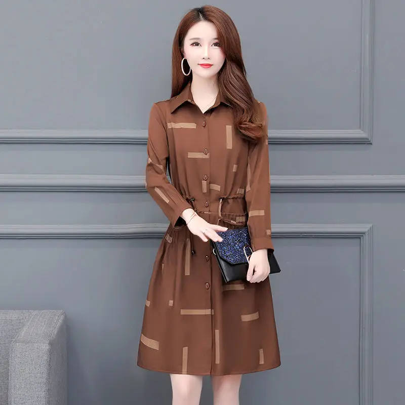 

Windbreaker Mid-length New Autumn and Winter New Popular Jacket Women Are Thin, Western Fashion, Wild and Casual