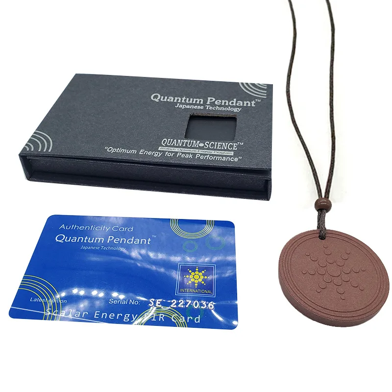 EBUTY красный кулон Quantum Pendant Ом дизайн вулканическая лава камень 3000CC отрицательные