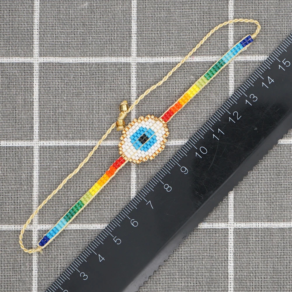 

Go2boho Evil Eye Bracelet For Girls Rainbow Pulsera Bohemian Colorful Bead Jewelry Woven Friendship Jewellery Miyuki Bracelets