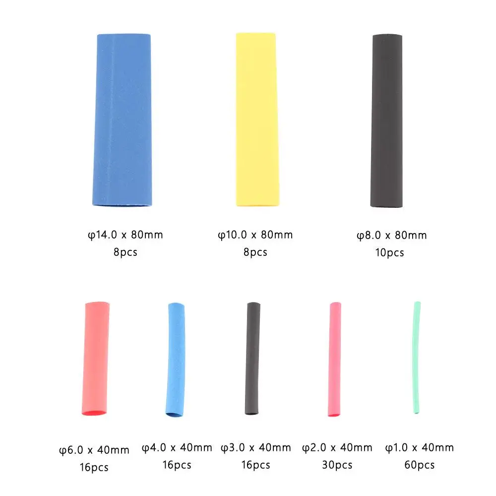 

164 328 Pcs/Set Heat Shrink Tube Kit,Insulation Sleeving,Termoretractil Polyolefin Shrinking Assorted,Heat Shrink Tubing Cable