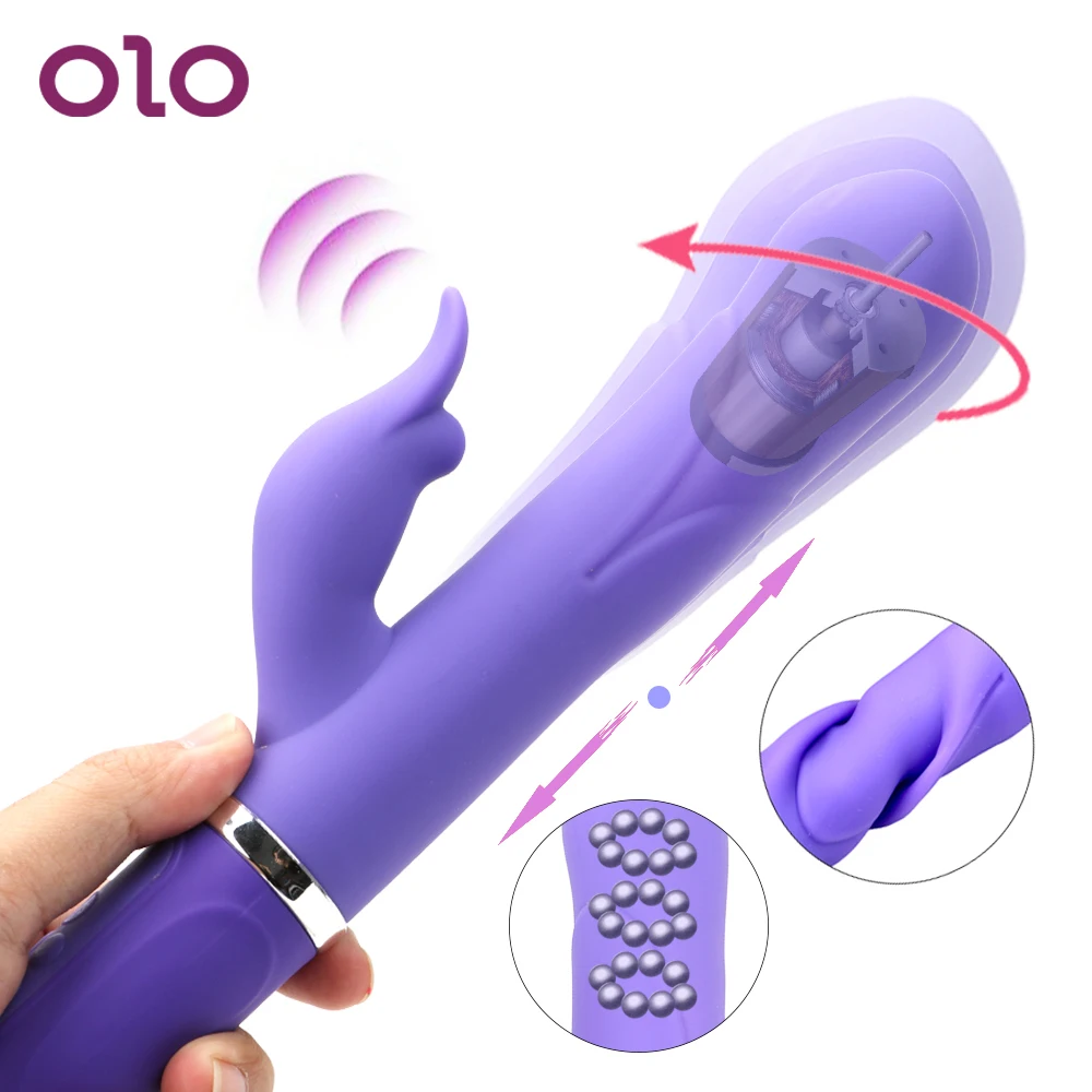 Стимулятор для клитора OLO фаллоимитатор с переводными бусинами вибратор точки G