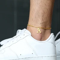 a z initial letter ankle bracelet old english alphabet anklets for women foot chain beach leg bracelets boho jewelry gifts