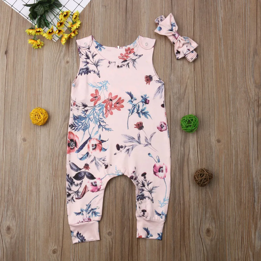 Боди для новорожденных с круглым вырезом одежда цветочным рисунком малышей