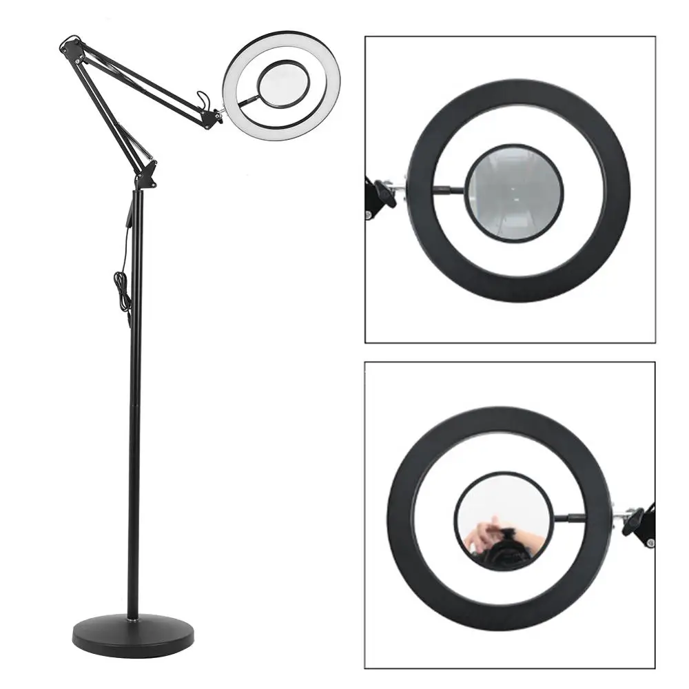 

2 Types LED Cold Light Tattoo Lamp 8X Magnifying Glass Beauty Salon Eyebrow Eye Lip Bedroom Eye Protection Vertical Floors Lamps