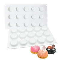 15 holes round cake mold silicone macaron mould for baking pastry mould dessert fruit mousse pan bakeware cake decorating tools