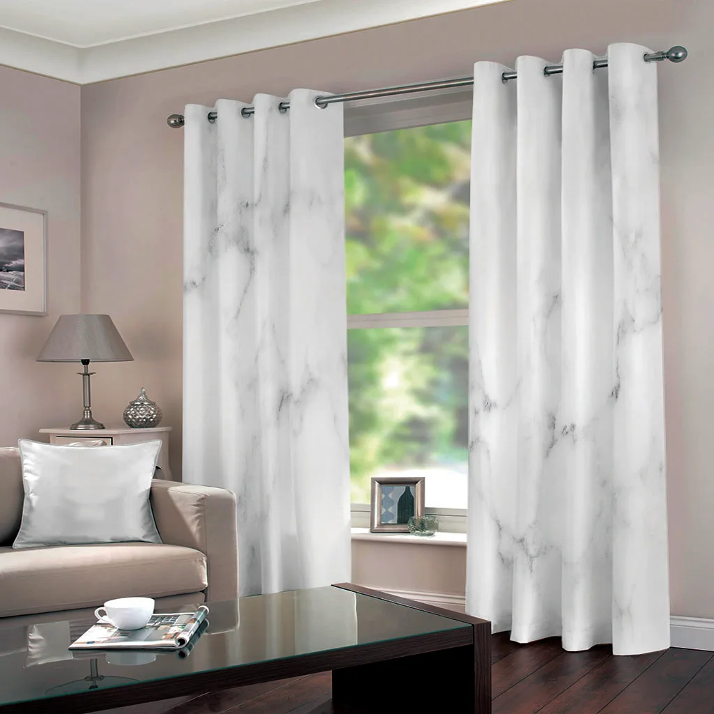 Пользовательские 3D белые затемняющие шторы занавески на окна для гостиной