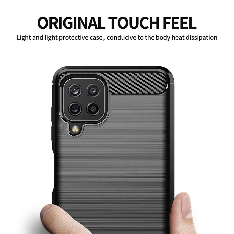 For Samsung Galaxy M32 Case Carbon Fiber Shockproof Silicone Bumper Case For Samsung Galaxy M32 Cover for Samsung Galaxy M32