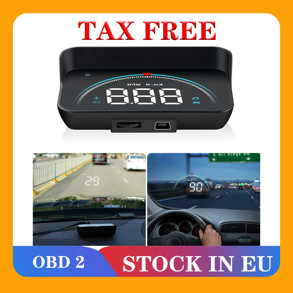Автомобильный проектор на лобовое стекло M8 OBD2 II EUOBD Предупреждение