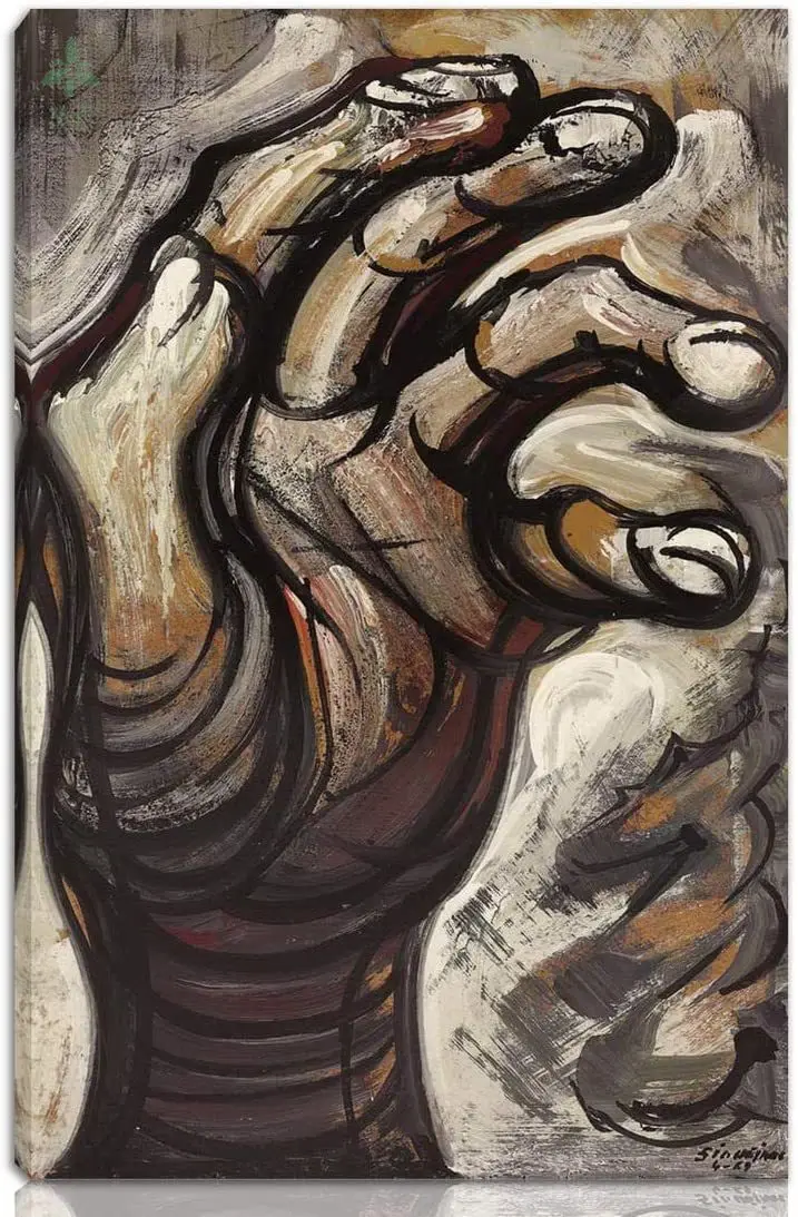

David Alfaro Siqueiros Print On Canvas Famous Paintings Fine Art Wall Decor Open Hand
