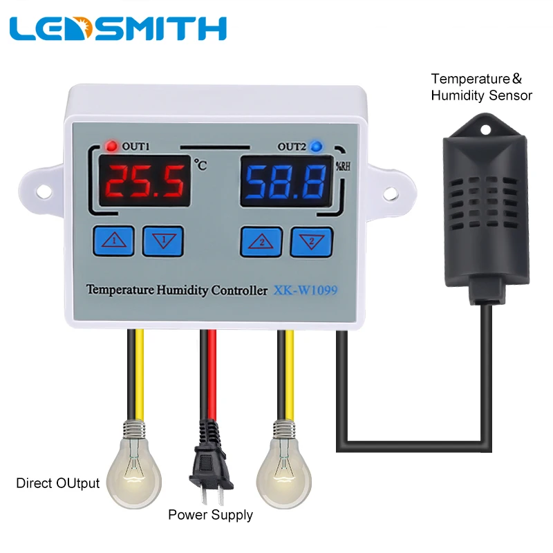 Двойной цифровой регулятор температуры и влажности домашний холодильник