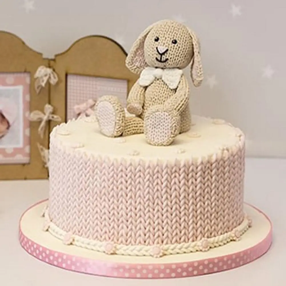 

Sweater Knitted Texture Silicone Mold Fondant Chocolate Cake Diy Baking Mold Mold Decoration K7c7